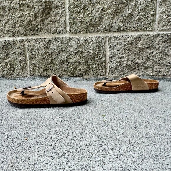 BIRKENSTOCK Gizeh Oiled Leather Sandals 36 5-5.5 Tan Shoes Flip Flops Slides - Picture 6 of 11